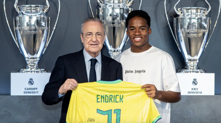 Endrick, primer jugador de un club brasileño en el top de 100 de más valiosos del mundo